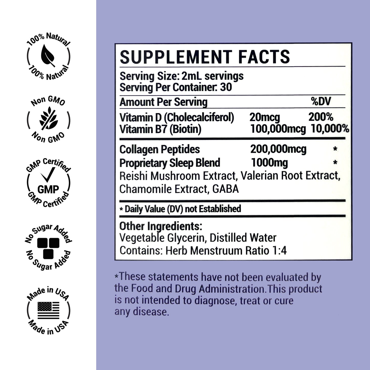 Le Museol Beauty Sleep Collagen & Biotin Dietary Liquid Blend for Skin and Hair